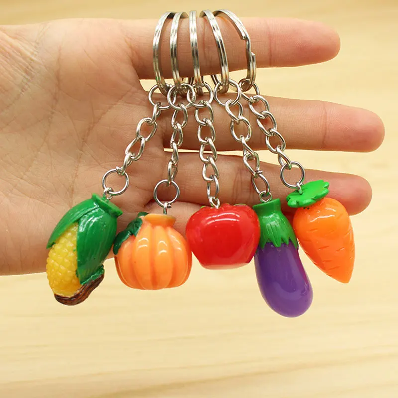 Брелок для ключей в виде фруктов и овощей |