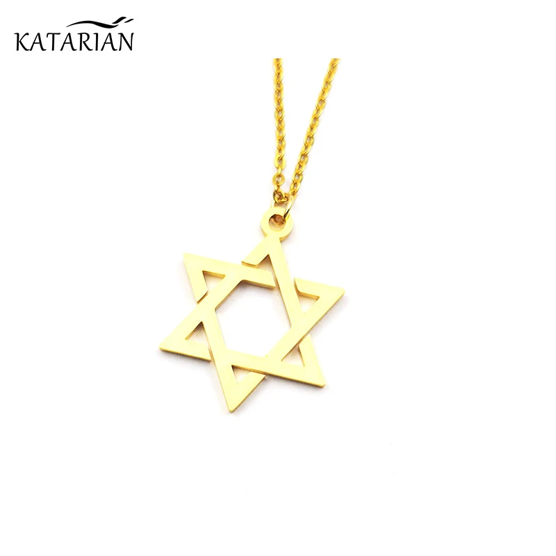 

Fashion Hexagram Star Pendant Necklace Stainless Steel Necklace Men Women Choker Charm Jewelry