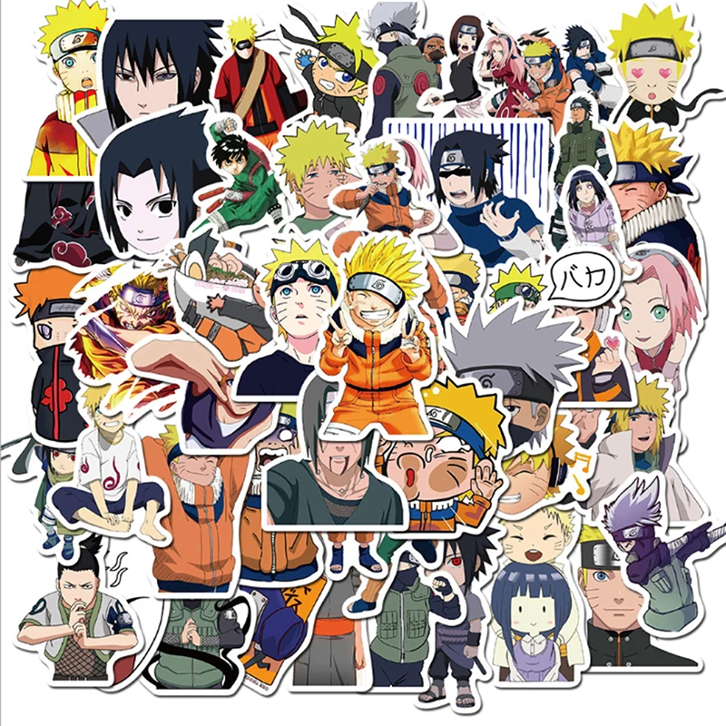 

25/50/100pcs/Pack Naruto Cartoon Anime Stickers Waterproof Skateboard Motorcycle Guitar Luggage Laptop Bicycle Sticker Kids Toys