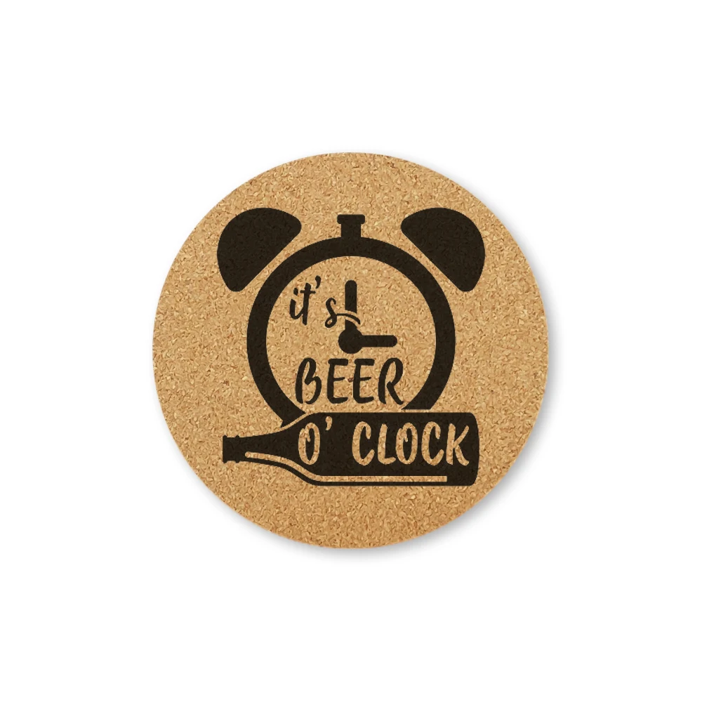 

Пробковые подставки для напитков, деревянные, круглые