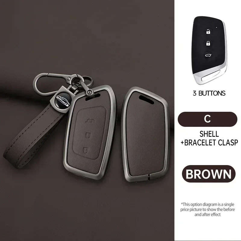 Автомобильный кожаный брелок из цинкового сплава для ключей Baojun RS3 RS5 RC-6 RC-5 RM5 E300