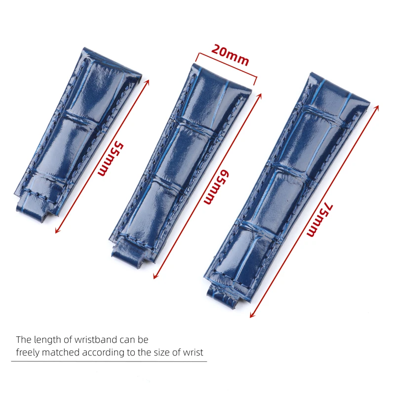 Ремешок для часов 20 мм подходит Rolex ремешок SUBMARINER яхты-Master DAYTONA GMT под крокодиловую