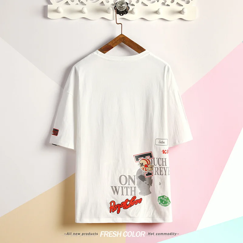 

839 Solid color T Shirt Mens Black And White 100% cotton T-shirts Summer Skateboard Tee Boy Skate Tshirt Tops European s