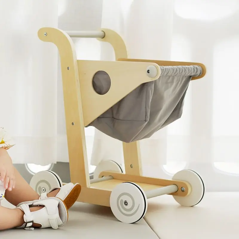 Детский игровой домик корзина для покупок игрушки детей 1-3 лет деревянная
