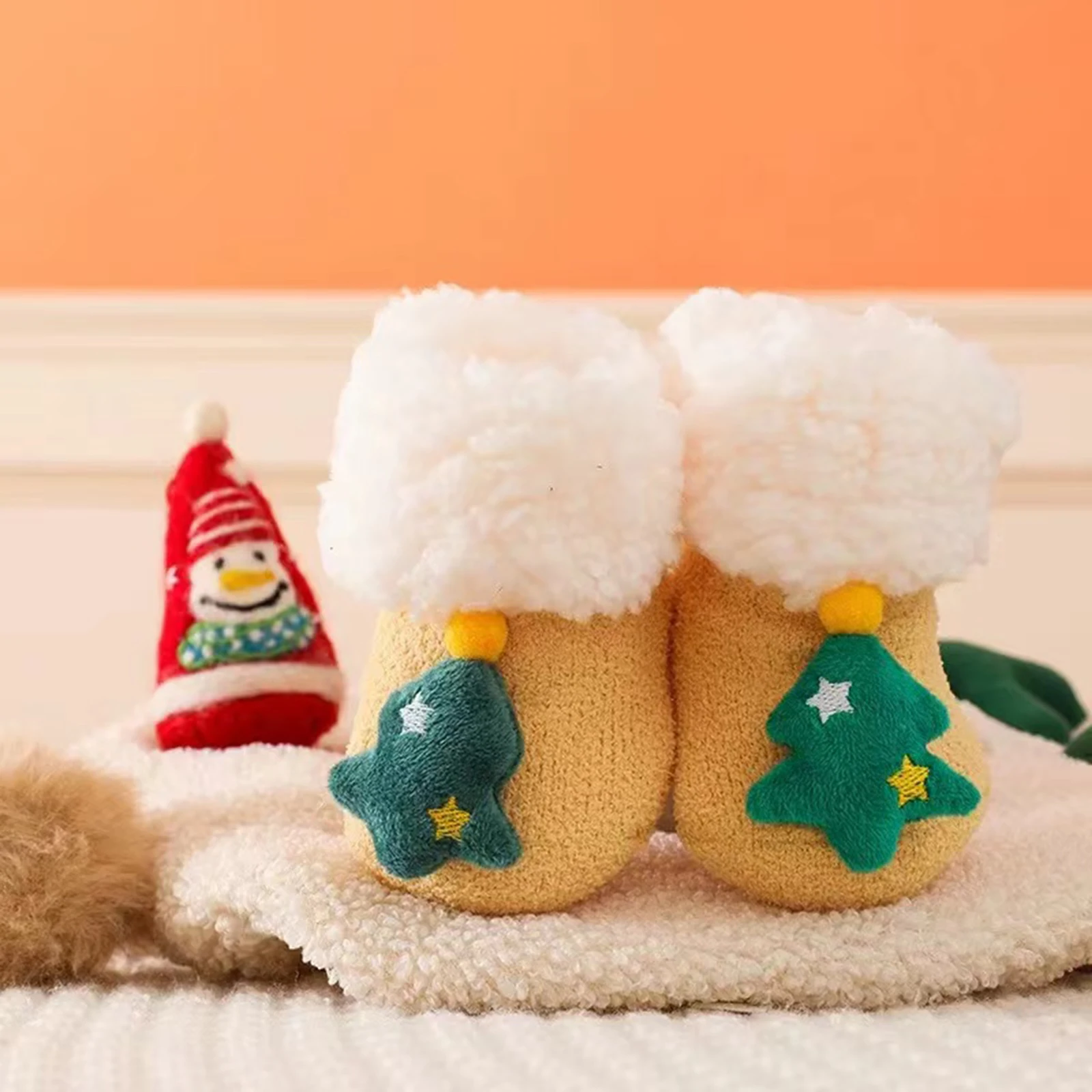 Детские рождественские носки нескользящие для пола мальчиков и девочек детские