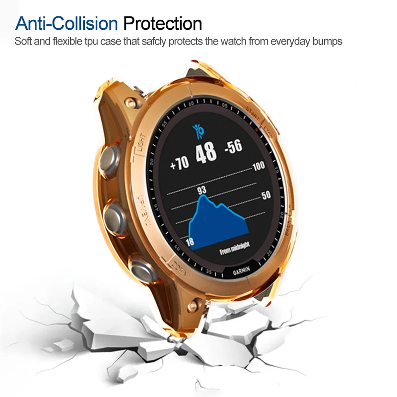 Мягкий защитный чехол из TPU для часов Garmin Fenix 7 7S 7X 5S 5 5X Plus 6S 6 6X, краш-бампер, покрытие рамы для Garmin Forerunner 245 245m.