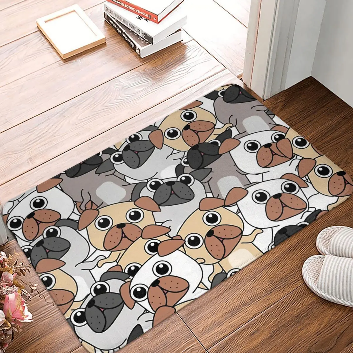 

Dog Pattern Design Bath Mat Art Puppy Funny Cute Dogs Doormat Living Room Carpet Entrance Door Rug Home Decor