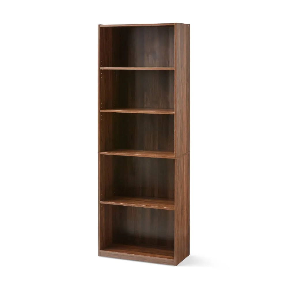 

Shelf Bookcase with Adjustable Shelves, Canyon Walnut