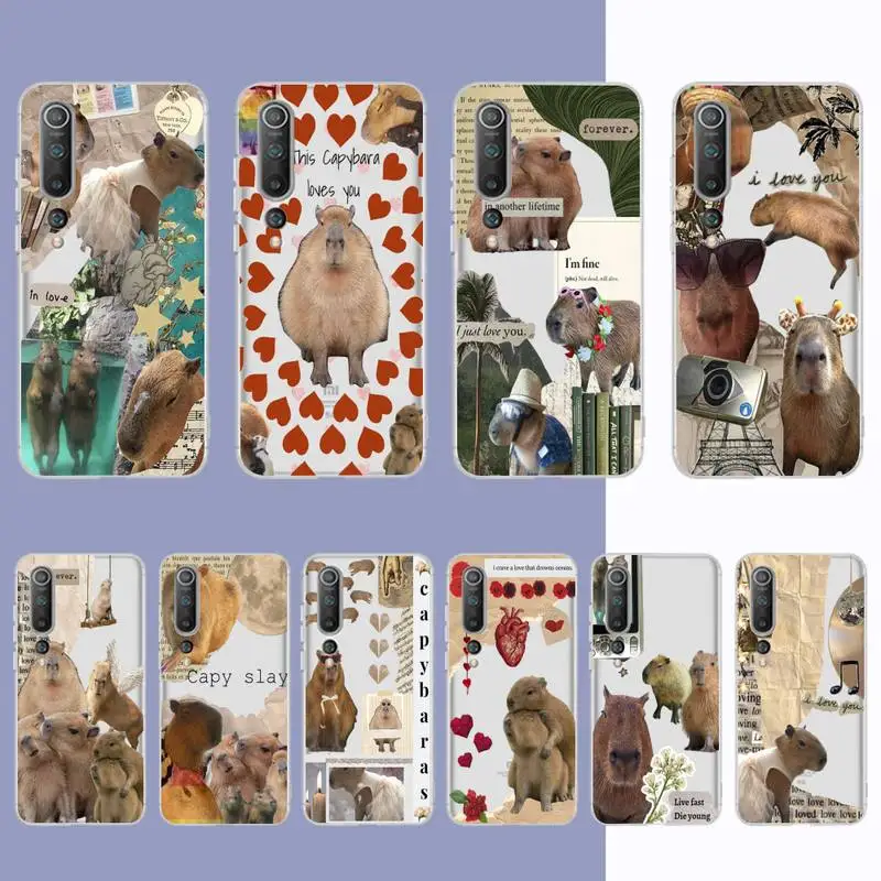 

Capybara Phone Case for Samsung S20 S10 lite S21 plus for Redmi Note8 9pro for Huawei P20 Clear Case