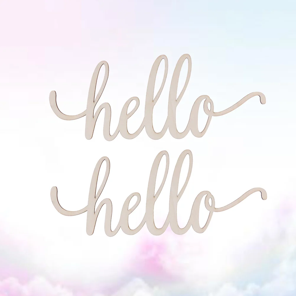 

Sign Wood Decor Home Wooden Door Hello Front Wreath Letter Cutout Craft Block Diy Wall Welcome Board Porch Plaque Letters