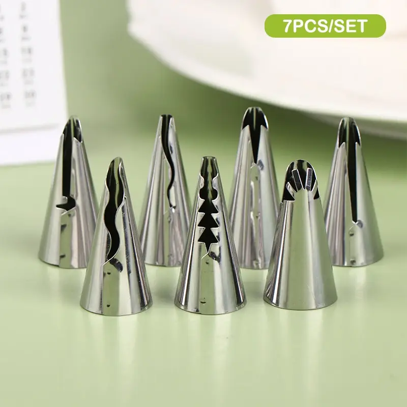 

7/9Pcs Wedding Russian Nozzle Pastry Puff Skirt Icing Piping Nozzles Cake Decor Tool Party Supplies