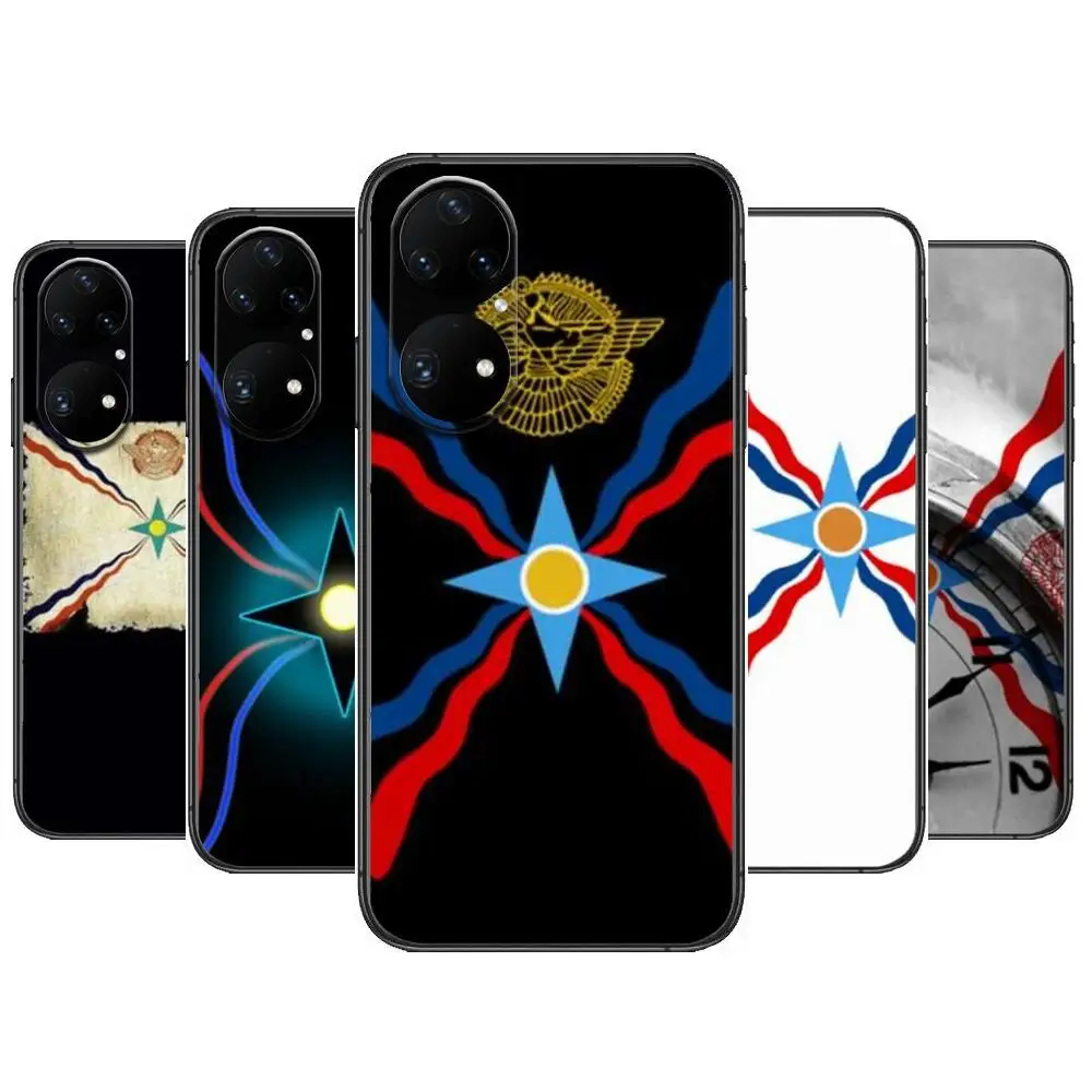 

Assyria Australia flag Assyrian Phone Case For Huawei p50 P40 p30 P20 10 9 8 Lite E Pro Plus Black Etui Coque Painting Hoesjes c