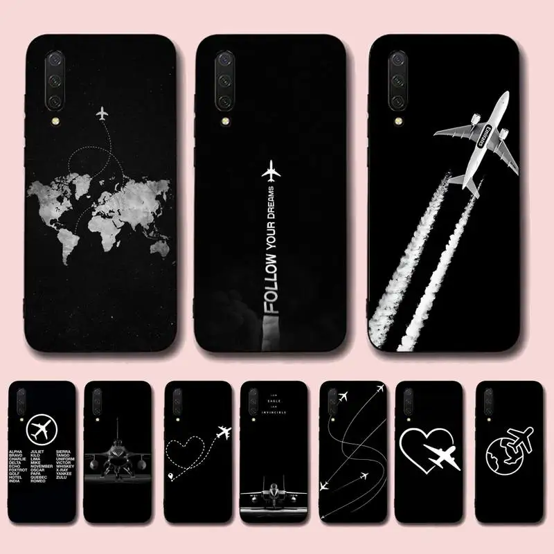 

Aircraft Helicopter Airplane Pilot Fly Phone Case for Xiaomi mi 5 6 8 9 10 lite pro SE Mix 2s 3 F1 Max2 3