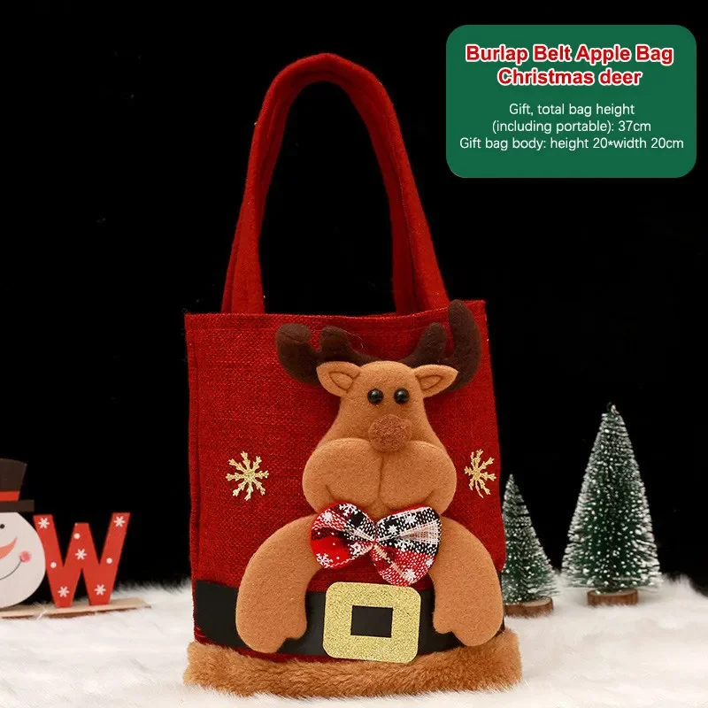 Ручная Сумка Для Яблок В Форме Санта-Клауса Рождественское Декоративное