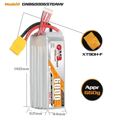 Gaoneng GNB 6S HV 22.8V 6000mAh 70C Lipo XT90