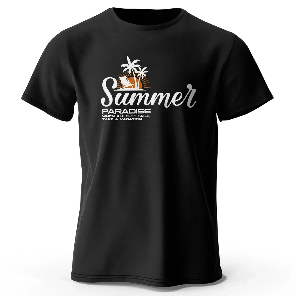 

Футболка с графическим принтом Paradise для мужчин и женщин, винтажная хлопковая Футболка большого размера, лето 100%