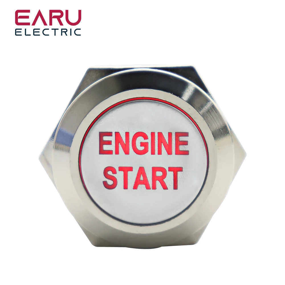 

Металлический кнопочный переключатель EARUELECTRIC 16 мм 12В с подсветкой