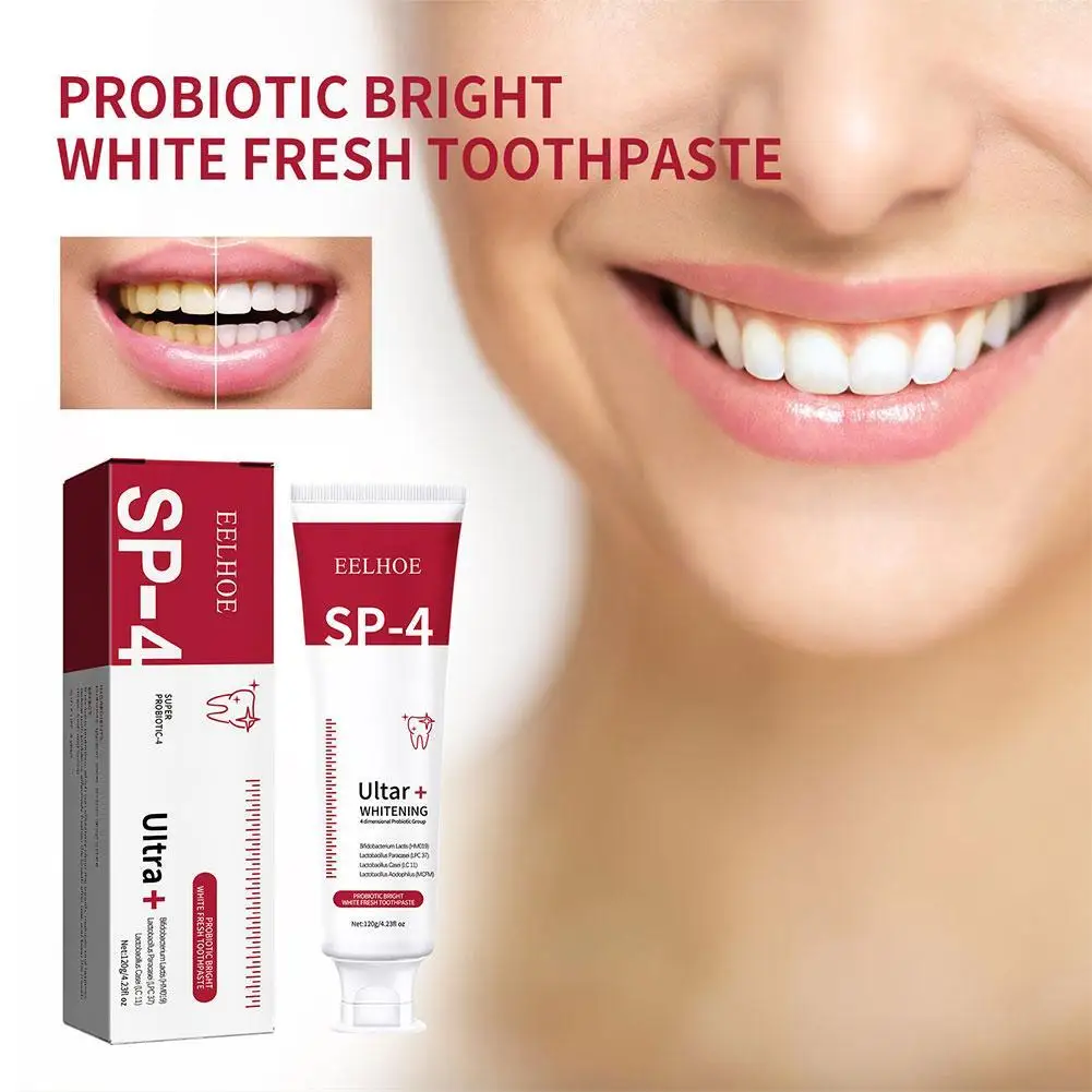

120g Probiotic Whitening Shark Toothpaste Teeth Whitening Toothpaste Oral Care Toothpaste Fresh Breath Prevents Plaque