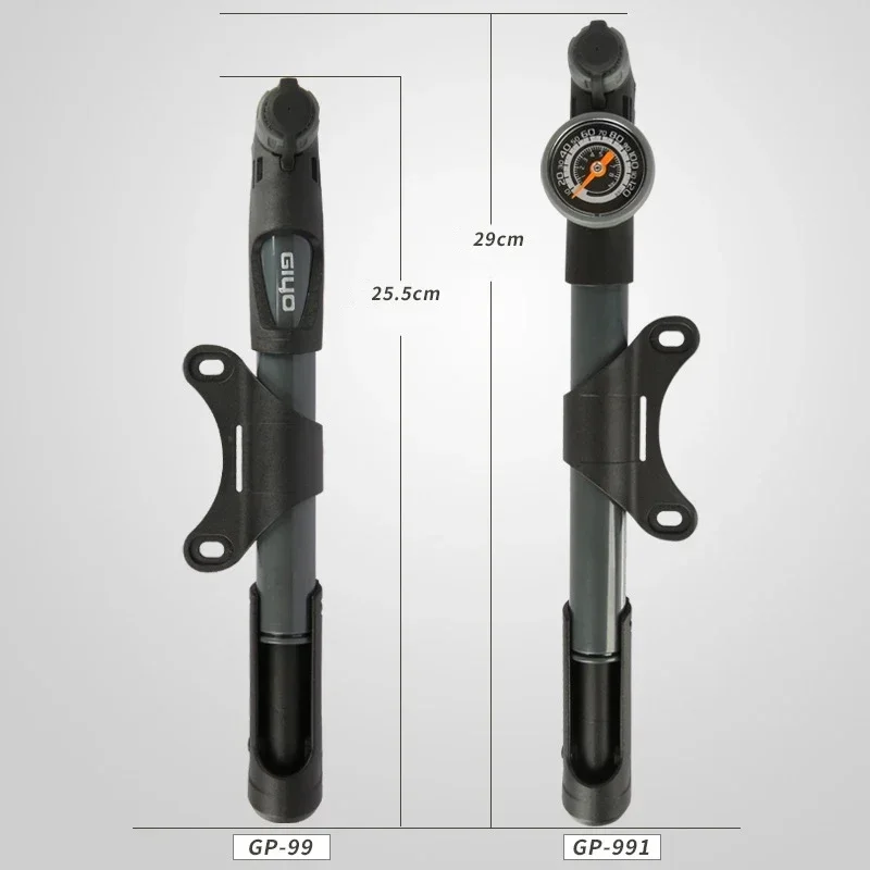 Фото GIYO GP-991 Велосипедный портативный насос EIEIO 120psi Мини-надувной насос высокого давления с манометром Presta/Schrader Valve Аксессуары для велосипеда №3