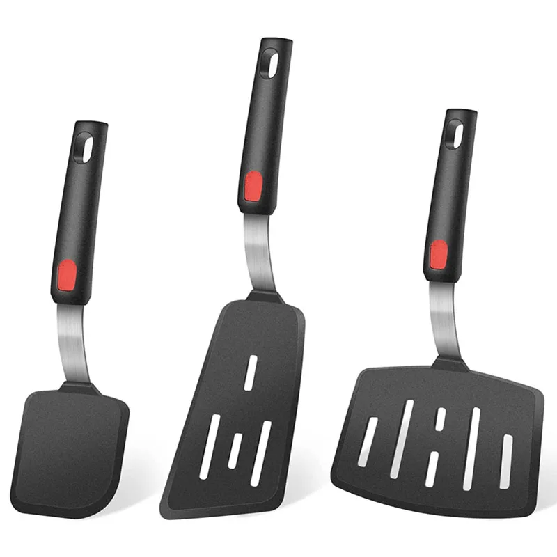 

3 шт. Гибкая силиконовая лопатка, термостойкая лопатка, идеально подходит для переворачивания яиц, гамбургеров, блинчиков, блинчиков, барбекю, кухонные инструменты