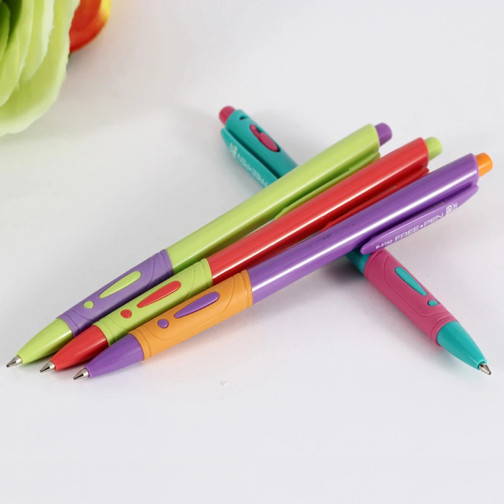 8Pcs Stationery Pens Cute 0.7mm Blue Ink Pen School Supplies Office Learning Writing Ballpoint Simple Super Good Write |