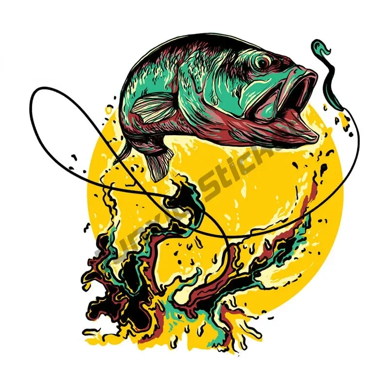 Наклейки на автомобиль с рыбой наклейки лобовое стекло водонепроницаемые