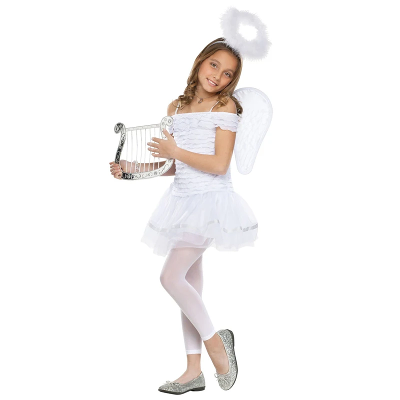 

Snailify Halloween Costumes For Kids White Girls Angel Costume child costume for carnival party purim cosplay