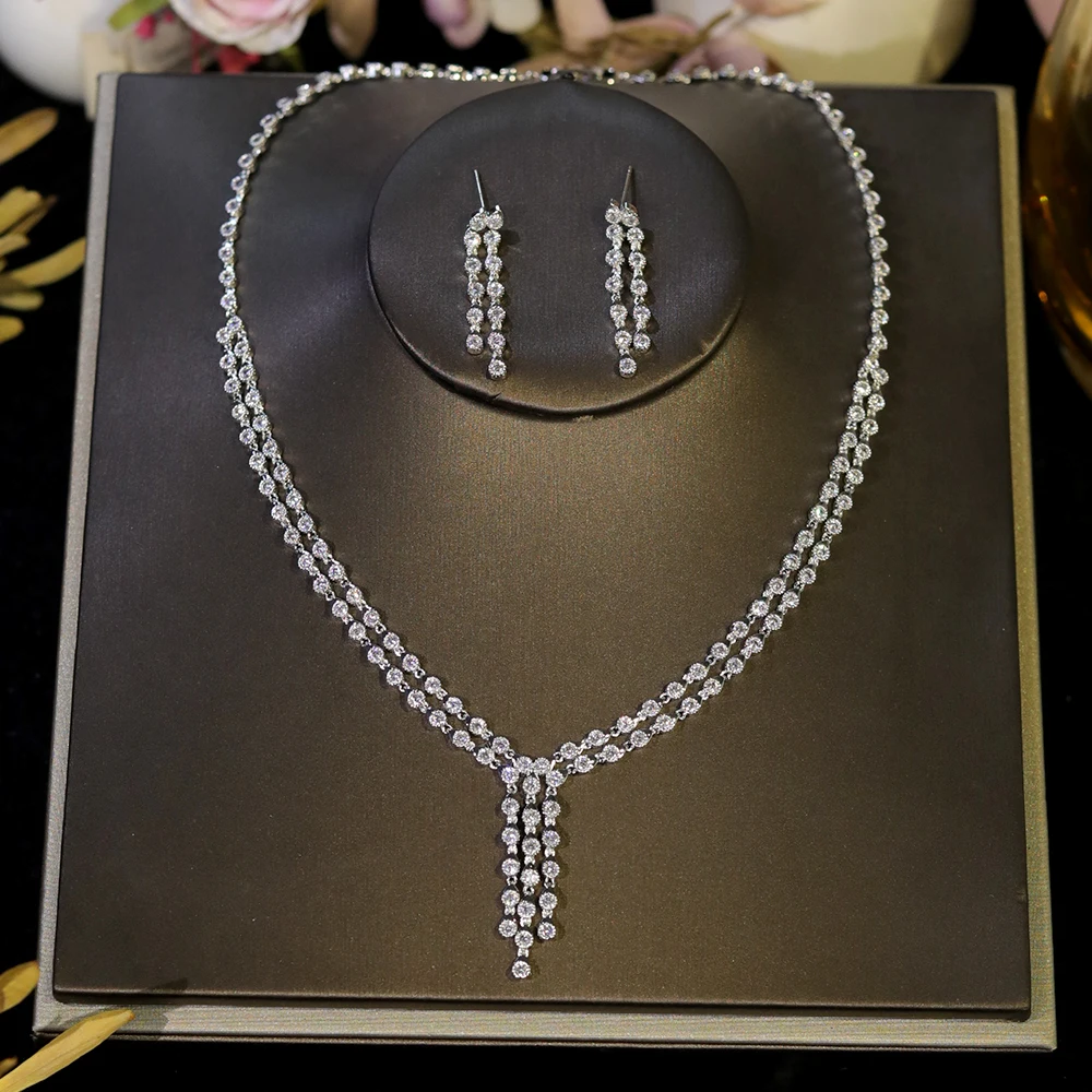 2-слойный корейский комплект с кубическим цирконием