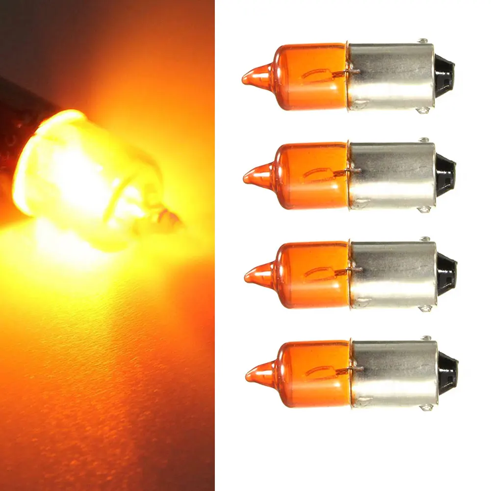 

4x Motorcycle Motorbike Mini Indicator Bulbs Halogen BA9S Base Amber 12V 23W Mini Miniature Indicator New