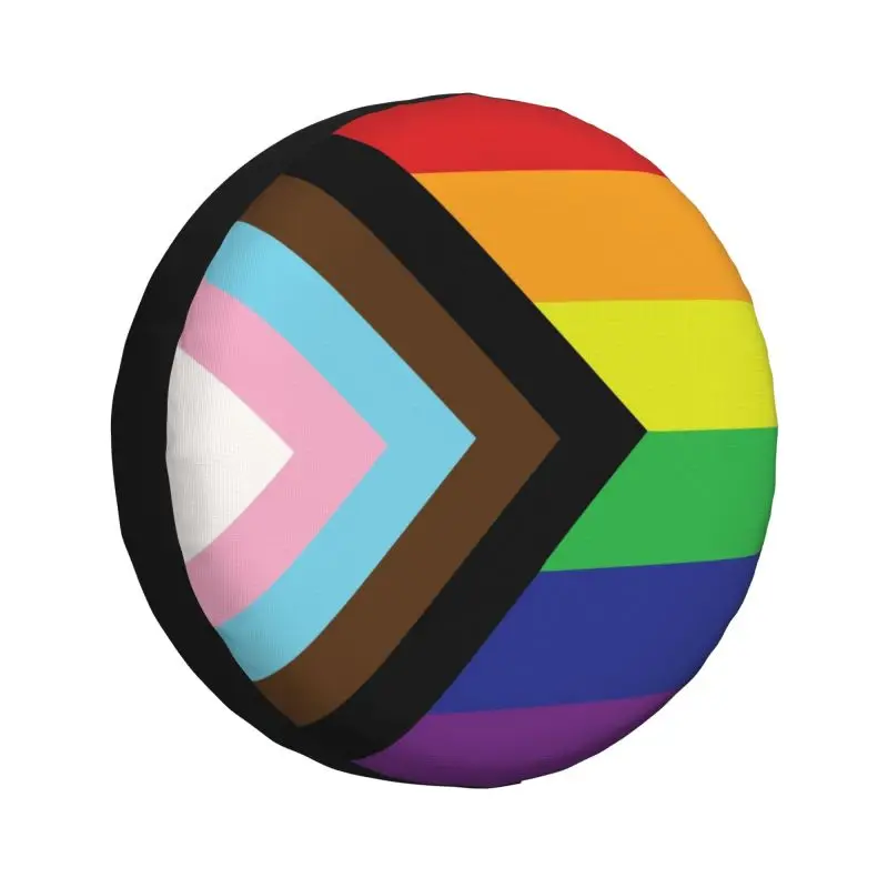 

Gay Pride Rainbow Flag LGBT Spare Wheel Cover for Jeep Honda 4x4 Trailer Lesbian Bisexual Tire Protector 14" 15" 16" 17" Inch