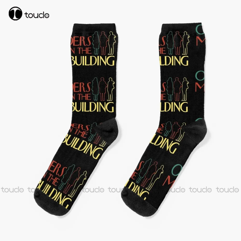 Omitb Only Murders In The Building Socks Red White And Blue Socks Street Skateboard Socks Christmas New Year Gift Unisex Adult