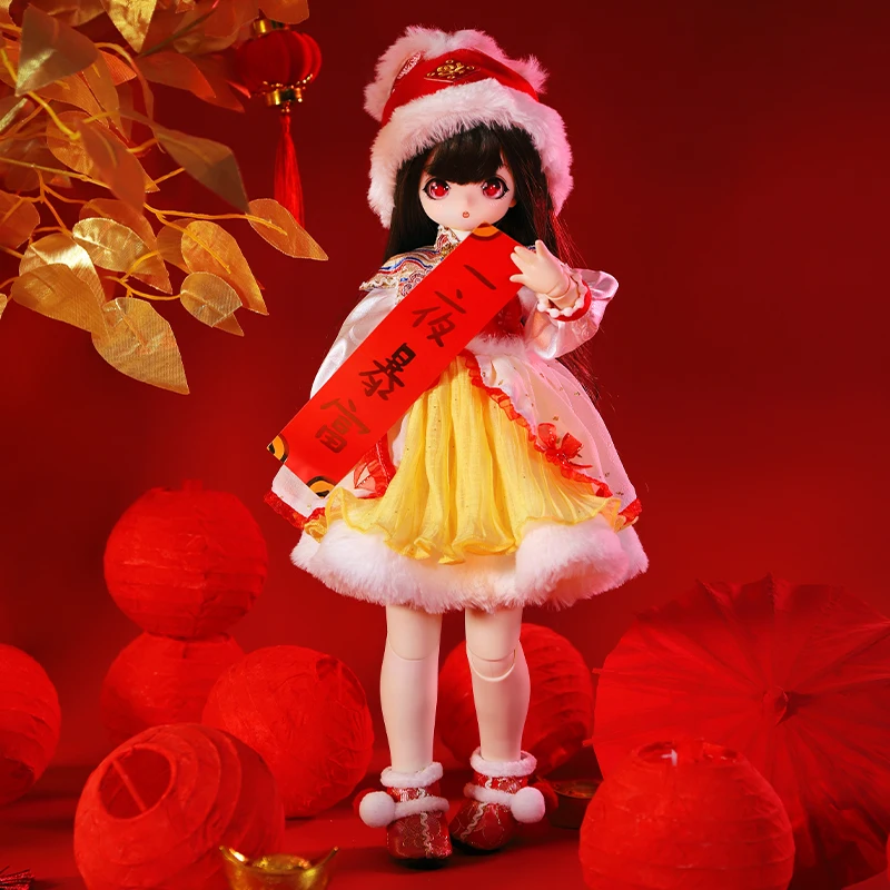 

DBS 1/4 BJD Dream Fairy New Year Doll ANIME TOY Figure Carton Mechanical Joint Body Collection Including Clothes Shoes wig 40cm