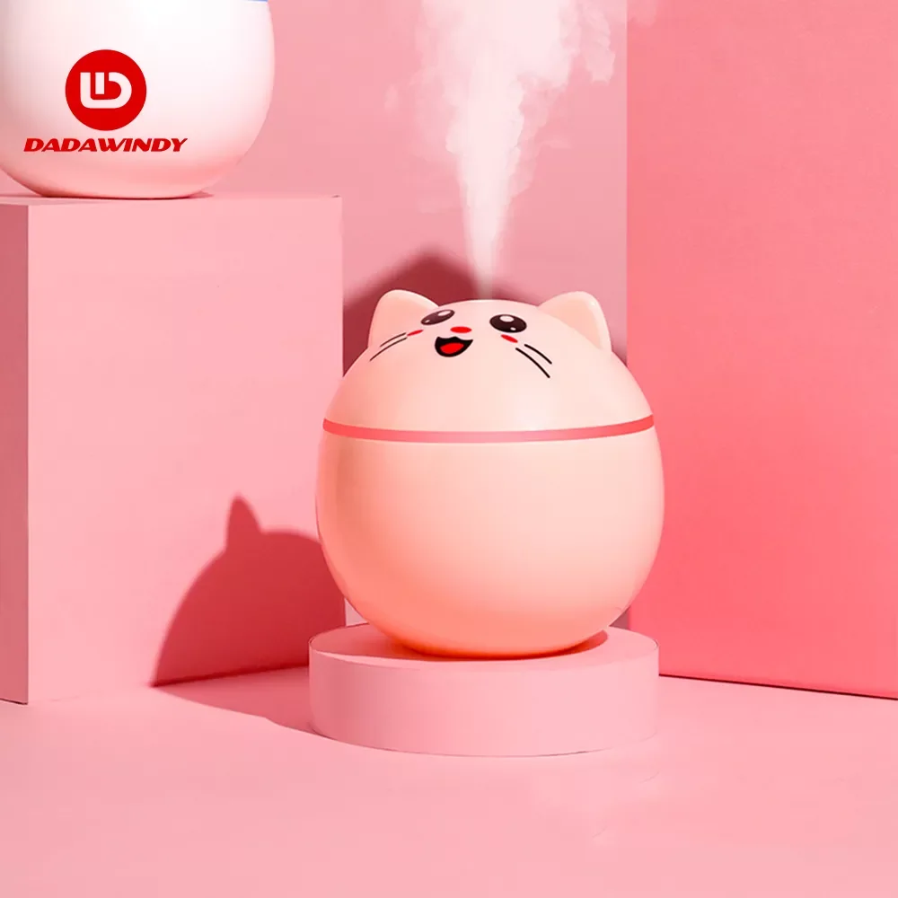 

Увлажнитель воздуха для дома, ультразвуковой генератор тумана для автомобиля с красочной ночью, USB-лампы в виде кошки, мини офисный очистите...