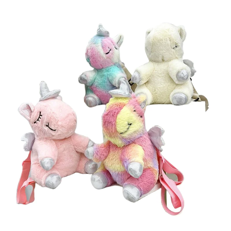 My Little Pony Unicorn Cute New Anime Colorful Gradient Princess Backpack Fashion Plush Doll Doll Super Cute Cartoon Small Bag