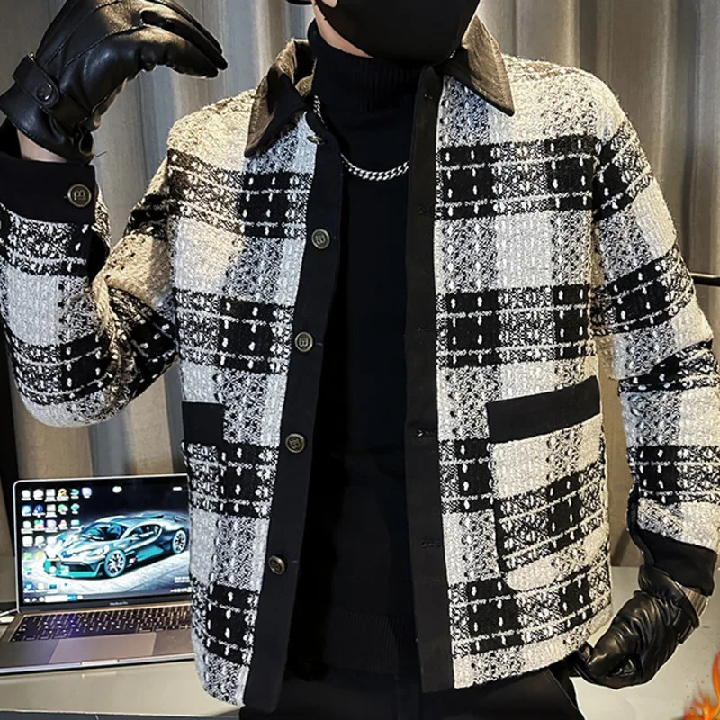 Социальная мужская куртка однобортная винтажная куртка-бомбер повседневная