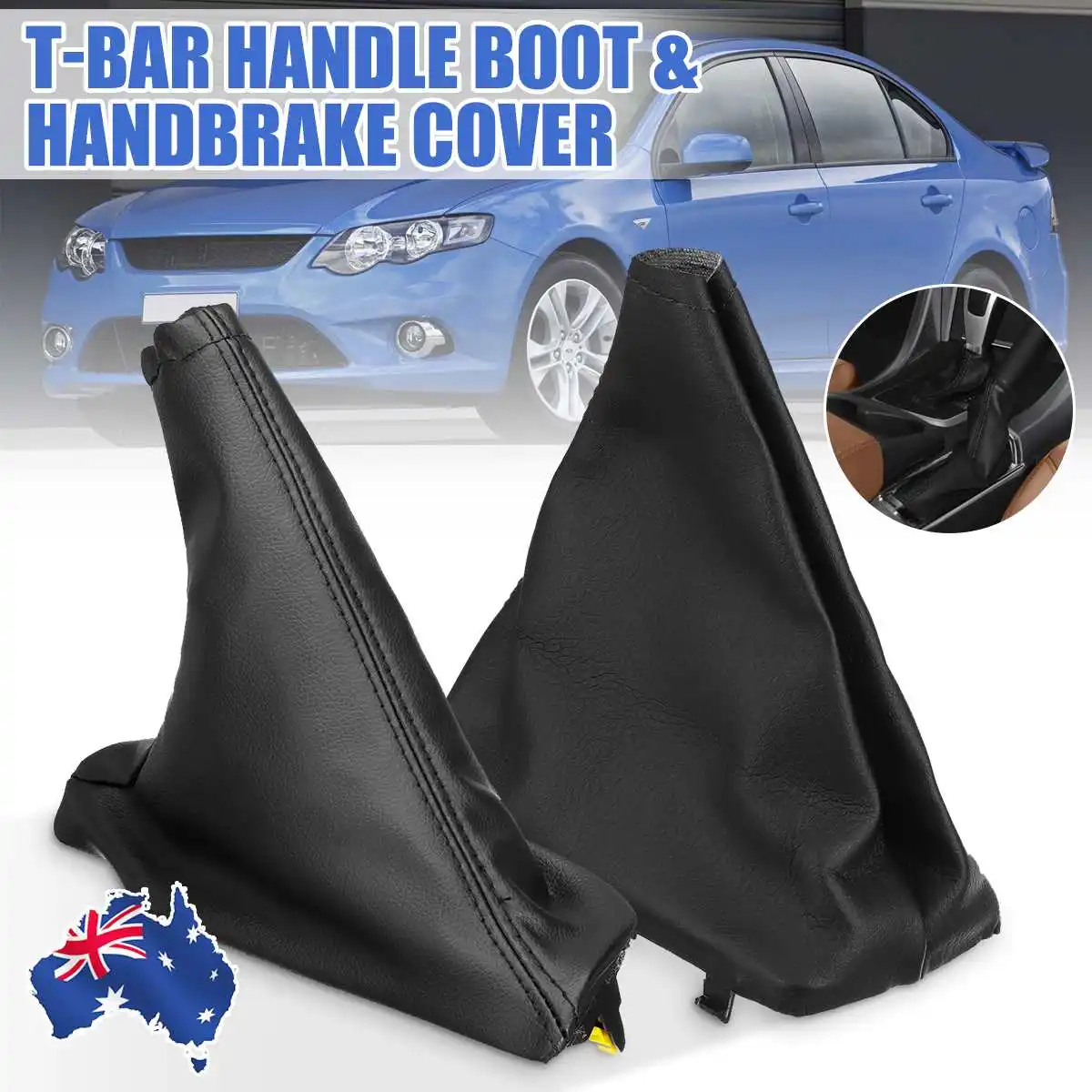 

Car Gear Shift Collar Gaiter Boot Cover Handbrake Dust-proof Cover PU Leather For Ford Falcon FG FGX 2008- 2018