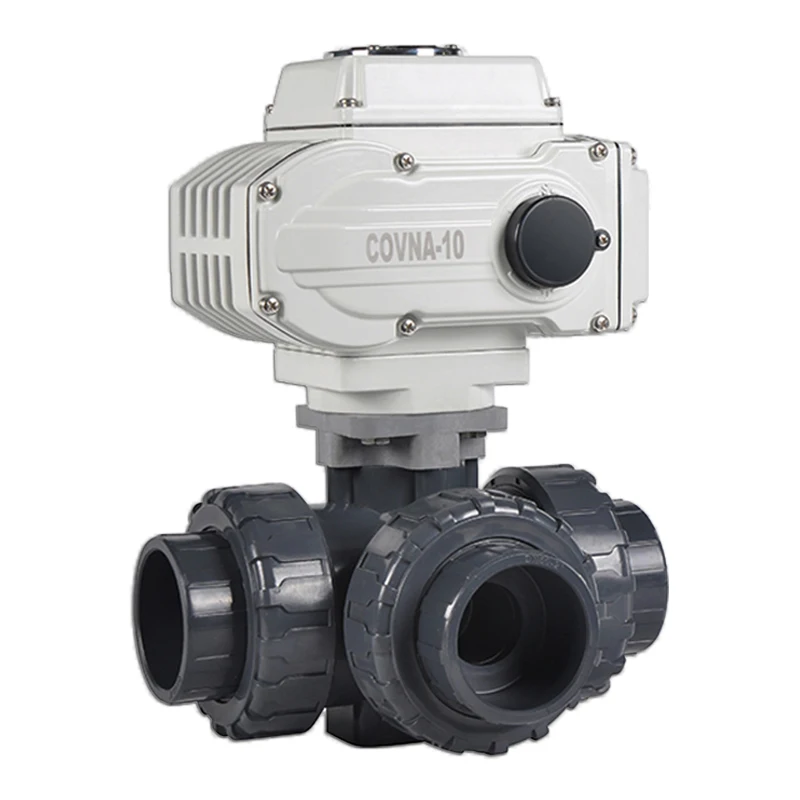 

12v 24v Plastic Motorized Actuated Valve 1.5 Inch 2 Way And 3 Way Motorized PVC Electric Ball Valve