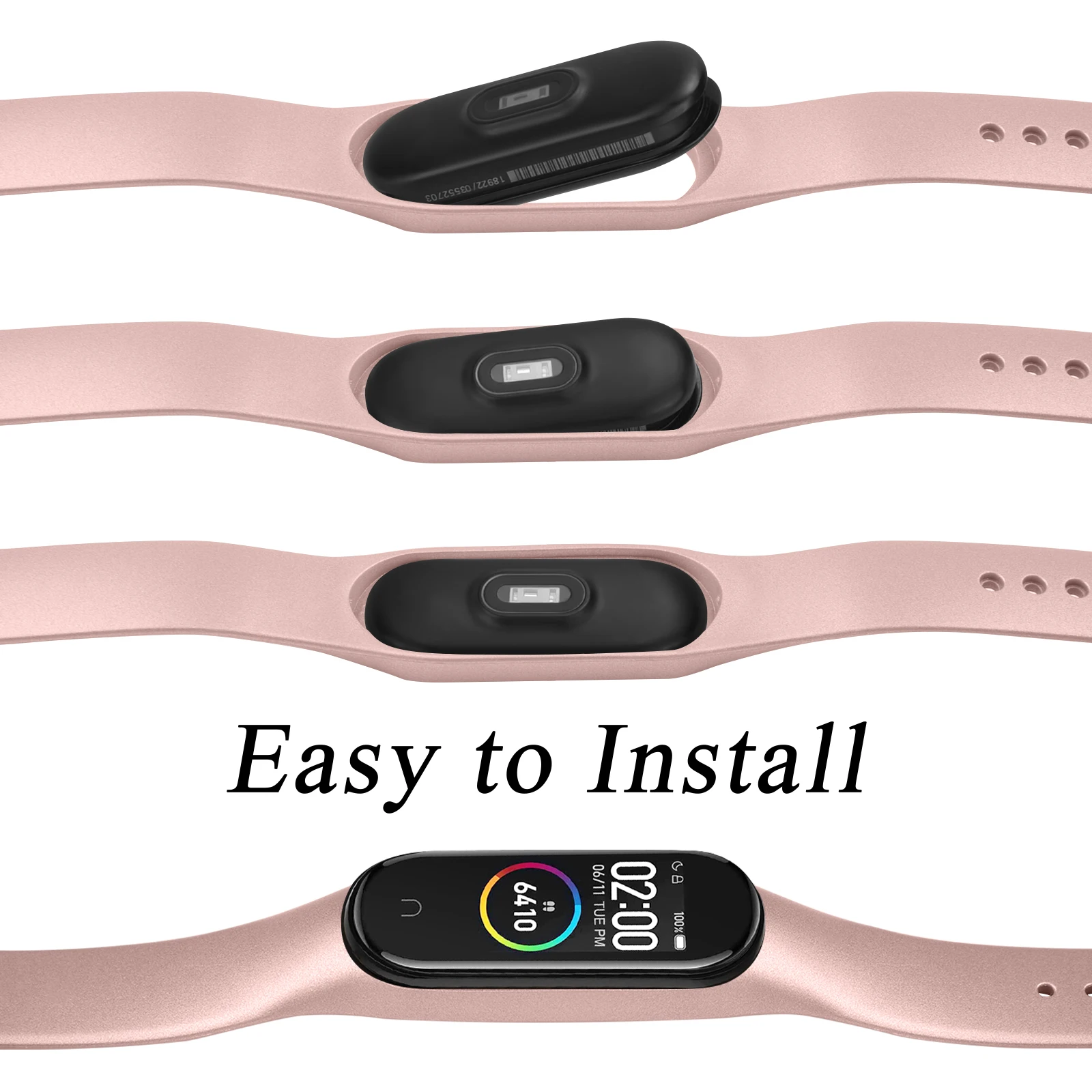 10pcs Strap For Xiaomi Mi Band 4 Bracelet Silicone Sport Wrist Watchband Replacement Strap For Mi band 3 Wristband Accessories