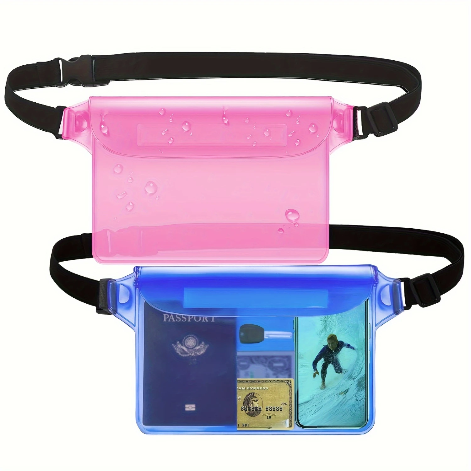 Водонепроницаемый чехол с ремешком на талии 2 упаковки лучший способ безопасного