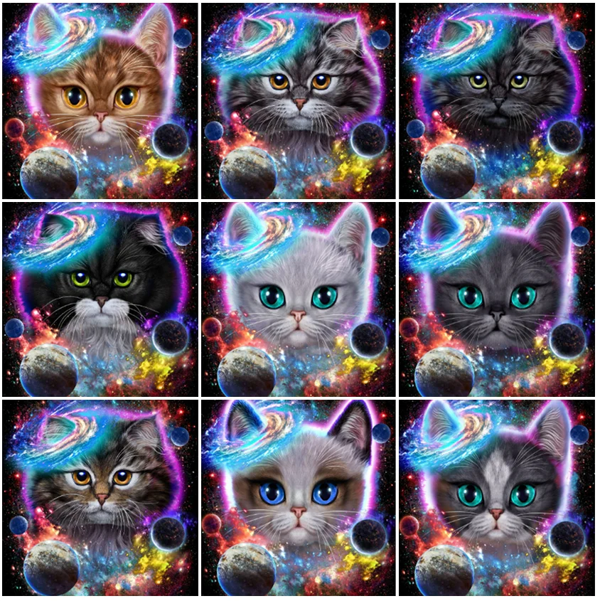 

5D Diamond Painting star cat Full AB drill Round square Diamond Mosaic DIY Diamond Embroidery Mosaic Home Decoration
