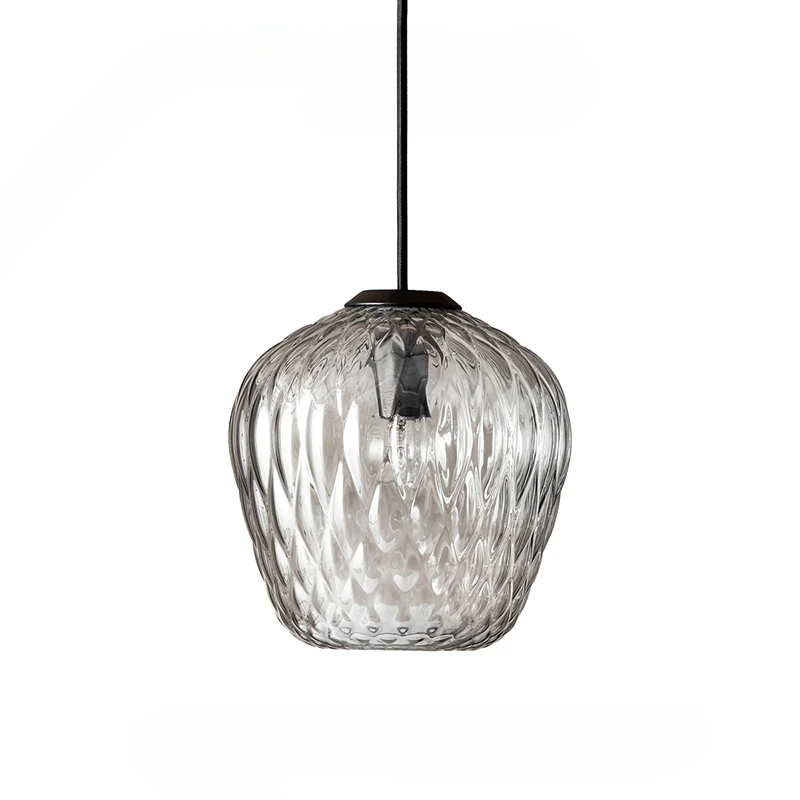 

Простая Люстра для столовой, спальни, кабинета, вогнутая-выпуклая волна, стеклянная настольная лампа ручной работы