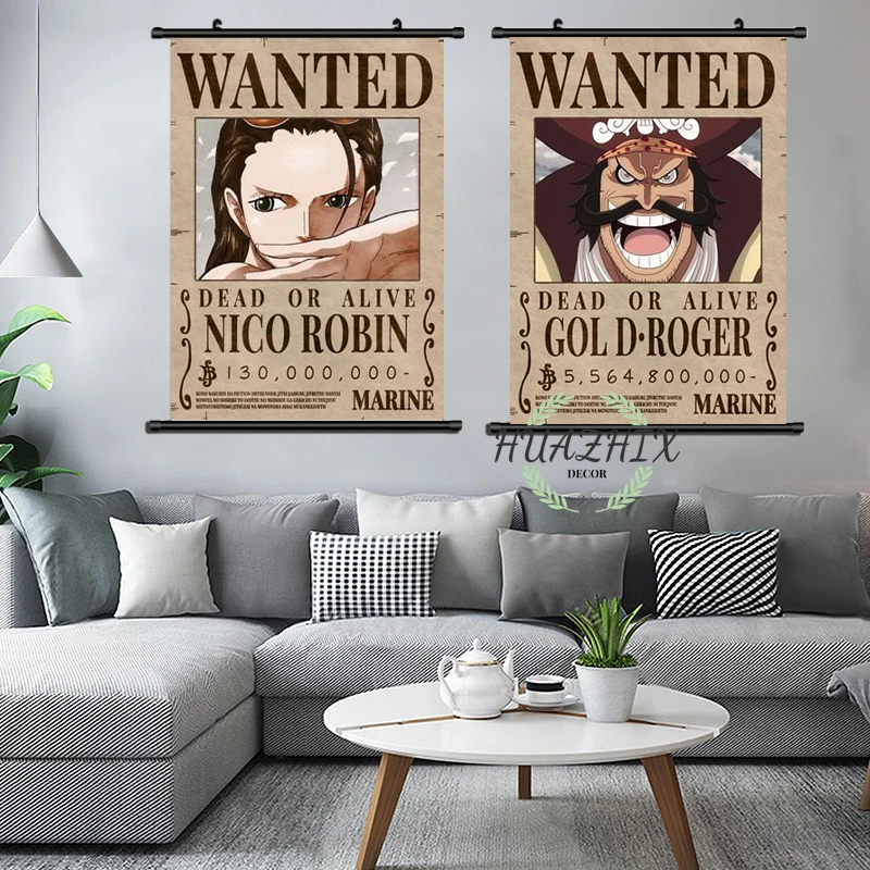 

Anime Scroll Painting Framed Bedroom Decoration Paintings Wall Art Canvas Posters on The Wall Decor for Living Room Anime Poster