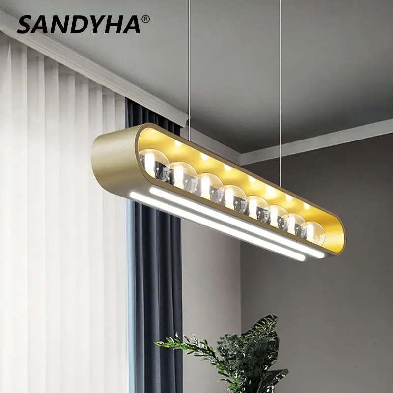

SANDYHA Chandeliers Modern Led Pendant Light Luxury Bubble Ball Lamp for Dining Room Lustres Para Sala De Jantar Lampara Techo