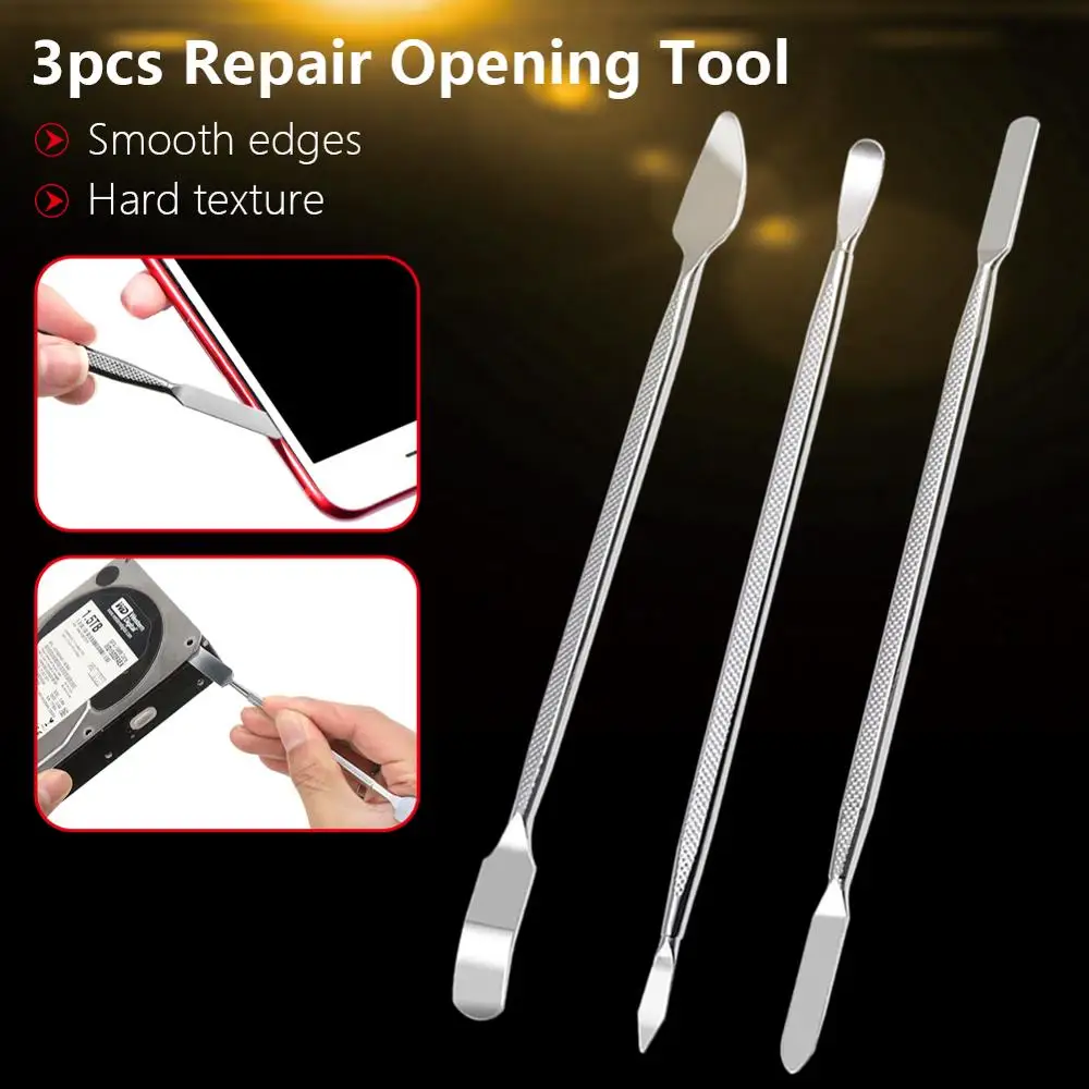 

3pcs/Set Universal Mobile Phone Repair Opening Tool Metal Spudger Kits Disassemble Crowbar Metal Steel Pry Phone Hand Tool Set