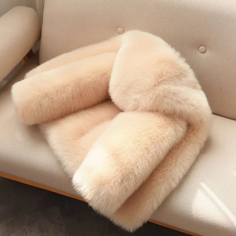 

Children Clothing 2022 Autumn Winter Girls Faux Fur Coat Winter Coat New Wool Coat Cute Children Boys Winter Casual Clothes