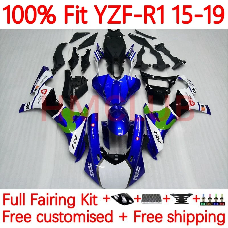 

Injection For YAMAHA YZF-R1 YZF 1000 R1 R 1 YZFR1 2015 2016 2017 2018 2019 YZF1000 15 16 17 18 19 Fairings 29No.2 glossy blue