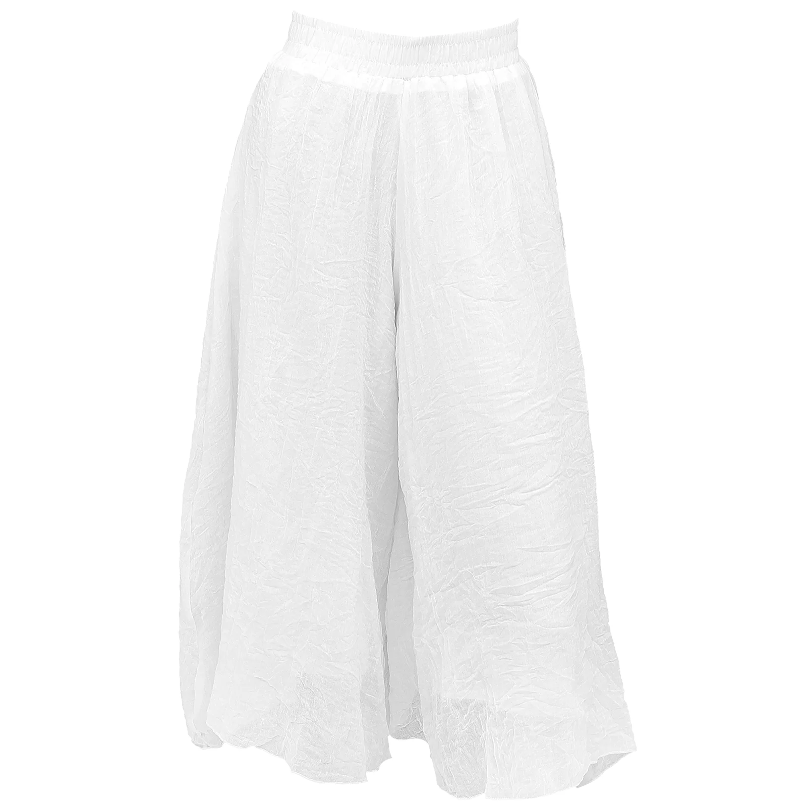 

Plus Size Cotton Linen Pants Wide Legs Women Woman's Pants Summer Trousers Miss Elastic Waist