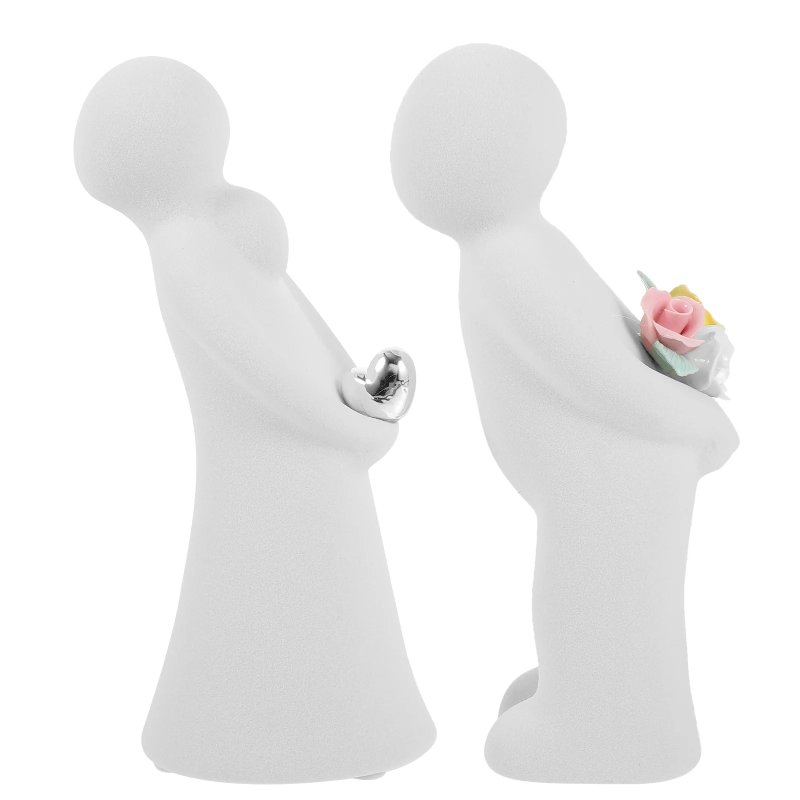 

Character Ornament Lover Figurine Ceramic Crafts Decor Kissing Sculpture Home Desktop Couple Statue Decoration