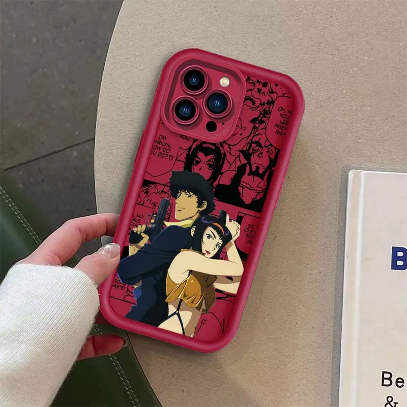 Фото Популярный чехол в стиле аниме «Ковбой Бибоп» для Apple iPhone 17, 16, 15, 14, 13, 12, 11 Plus Pro Max, чехол для телефона с лестницей для глаз №5