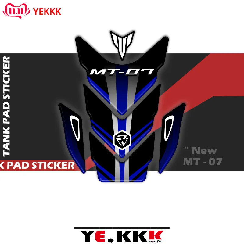 

New For YAMAHA MT-07 2021 V2 MT07 MT-07SP Tank Pad Fuel Gas Tank Pad Protector 3D Decal Stickers 2021-2023 MT LOGO